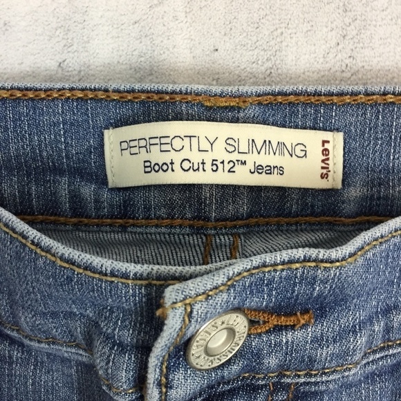 Levis 512 Perfectly Slimming Bootcut Jeans Women's 6 Short - Hemmed - Picture 5 of 13